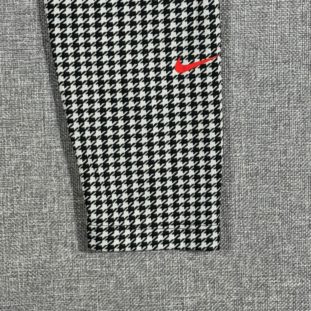 Nike Houndstooth Leggings Womens Small Black White Dri-FIT High Waist Athletic - Picture 3 of 9